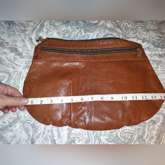 Vintage Leather large Clutch by Tano - Picture 6 of 7